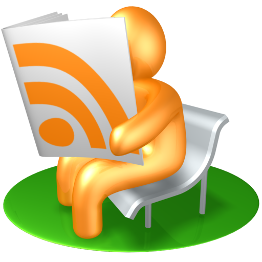 Orange RSS reader a really big RSS icon