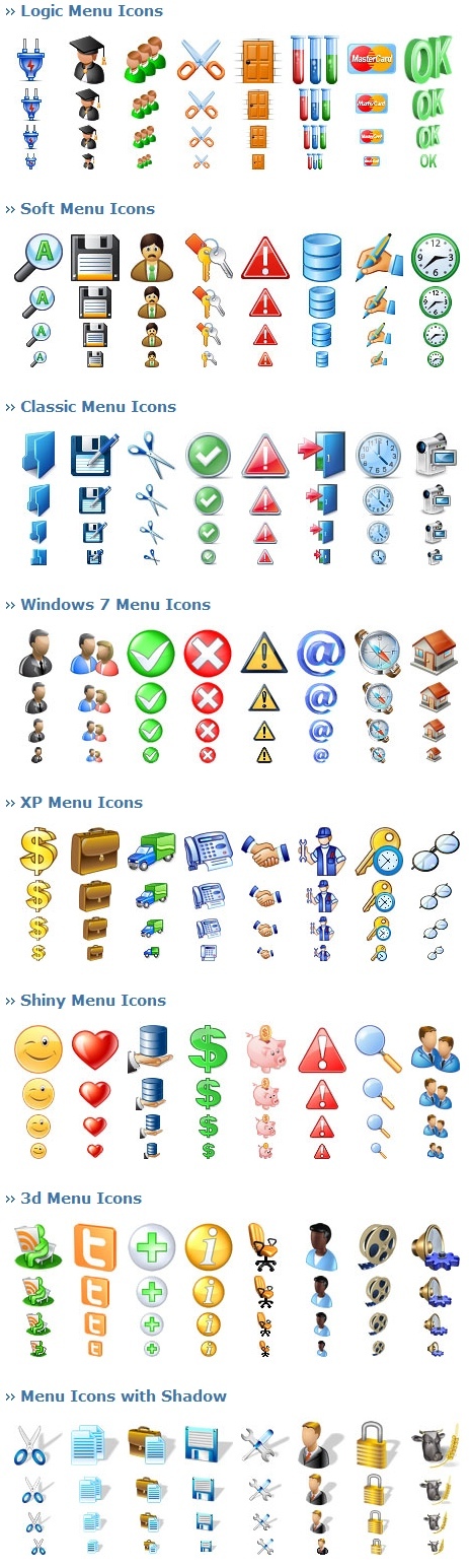 Menu Icons