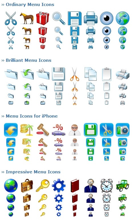 Menu Icons